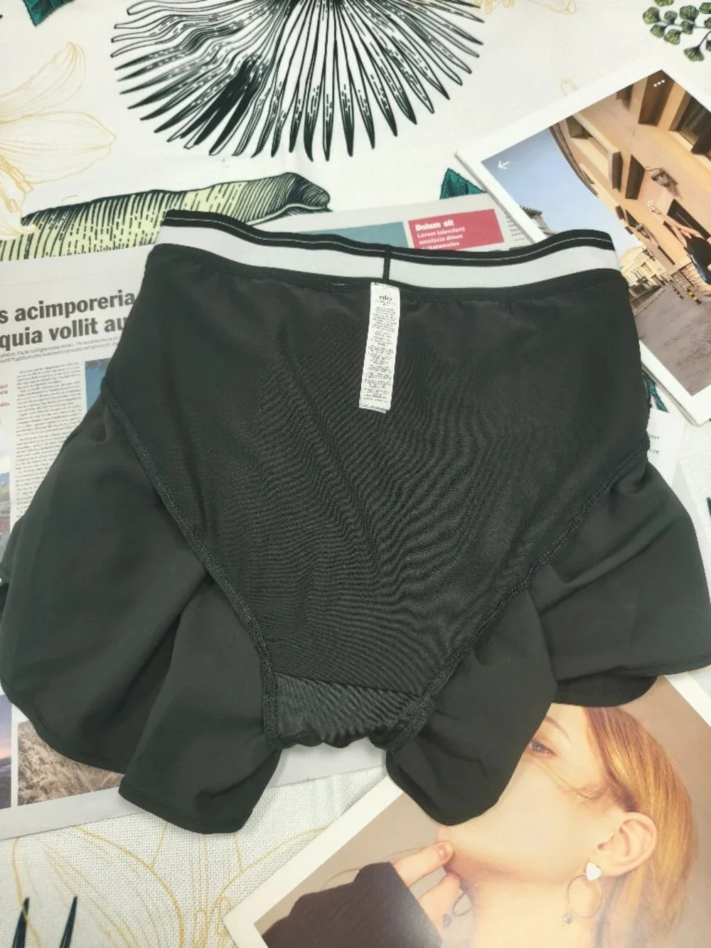 Alo Yoga Black Match Point Short🍧New With Tags💖Summer Athleisure